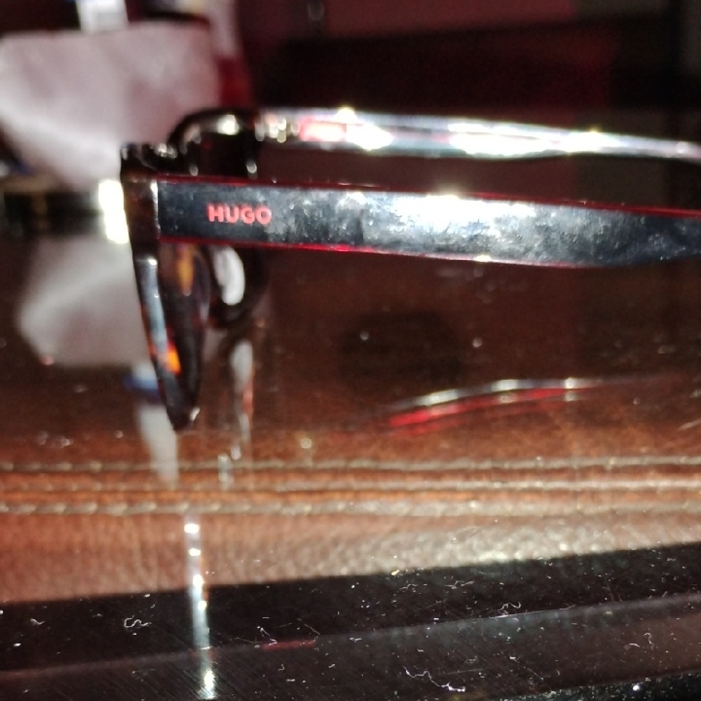HUGO Black and Red Men's Sunglasses